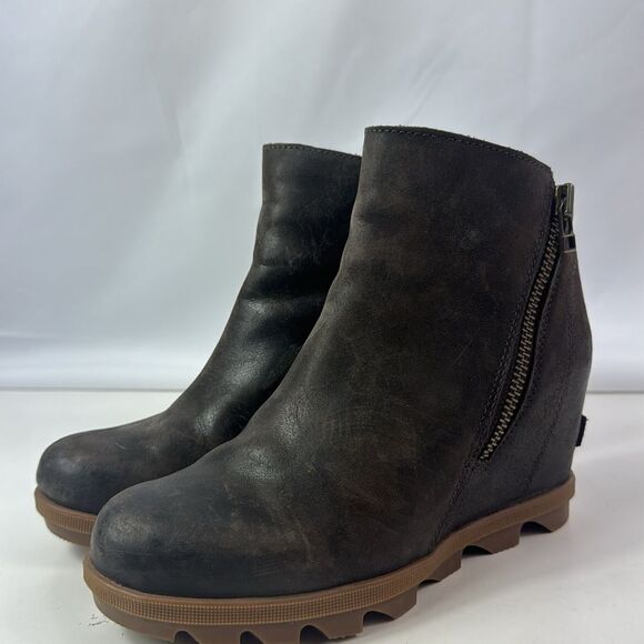 Sorel Joan Of Arctic Wedge II Brown Suede Women’s Ankle Boots - Picture 7 of 15